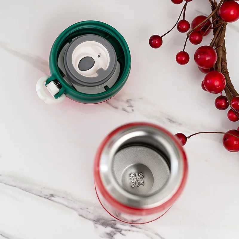 350ml450ml Christmas Thermos Cup Vacuum Flask 304 Stainless Steel Water Bottle Portable Insulated Thermal Mug Christmas Gift C251008