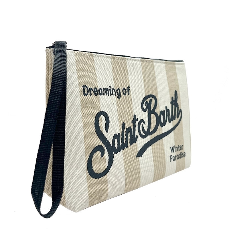 21cm16cm6cm Fashion Europe Italy womens Clutch Bag SB ST SAINT BARTH handbag zip canvas diving handbag 250930