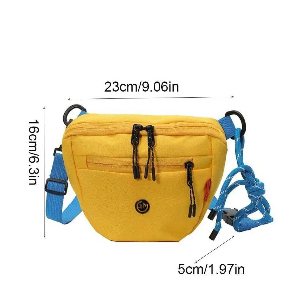 Japanese Style Color Contrast Phone Crossbody Bag Women Men Casual Sports Waist Bag Large Capacity Shoulder BagT251007