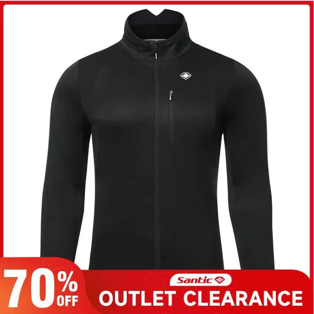 Santic Fleece MTBRoad Bike Jersey Mes Winter Cycling Jackets Windproof Thermal Warm Riding Tops Long Sleeve Bicycle Sport Coat J251008