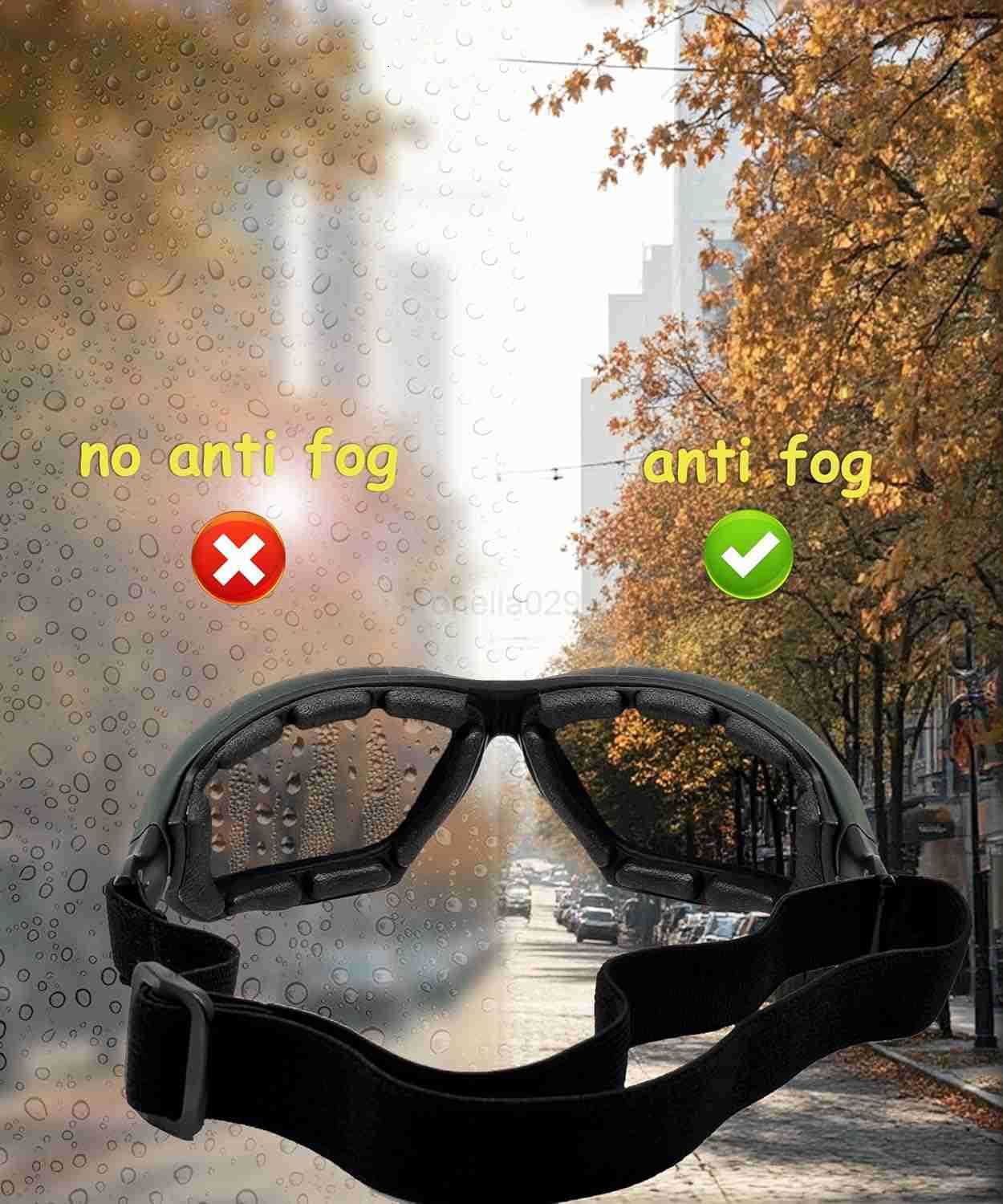 Powersports Glasses Safety Motorcycle Goggle Antifog Wrap around Windproof Hunting Riding MowingMen and Women W251008