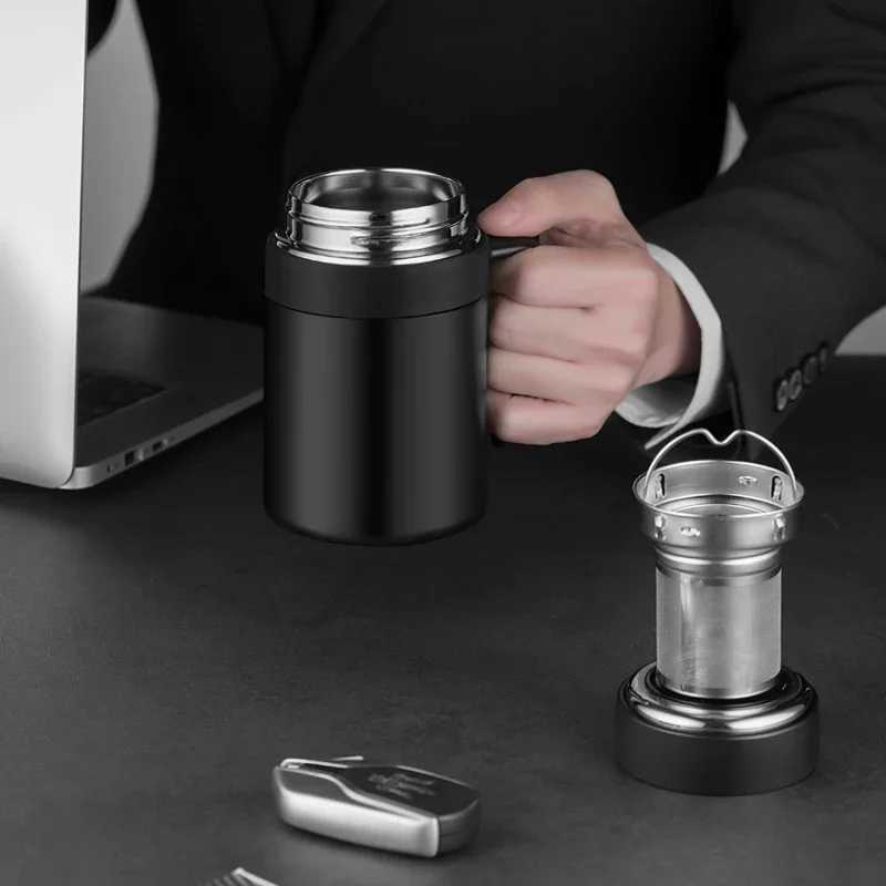 500650ml Digital Display Thermos Cup with Tea Infuser Premium Stainless Steel Vacuum Flasks Portable Handgrip Tea Mugs C251008