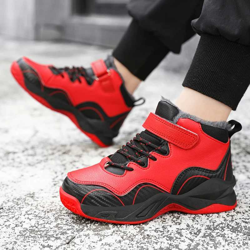 Winter Kids Sneakers for Sport Fashion Breathable Children Warm Plush Casual Boys Girls Tenis Shoes C251008 XJ260303