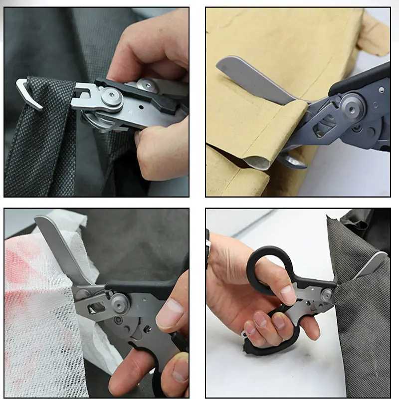 EMergency Medical Trauma Scissors Outdoor CamPING Scissors StainLEss Steel Multifunctional Folding Tactical Scissors J251008