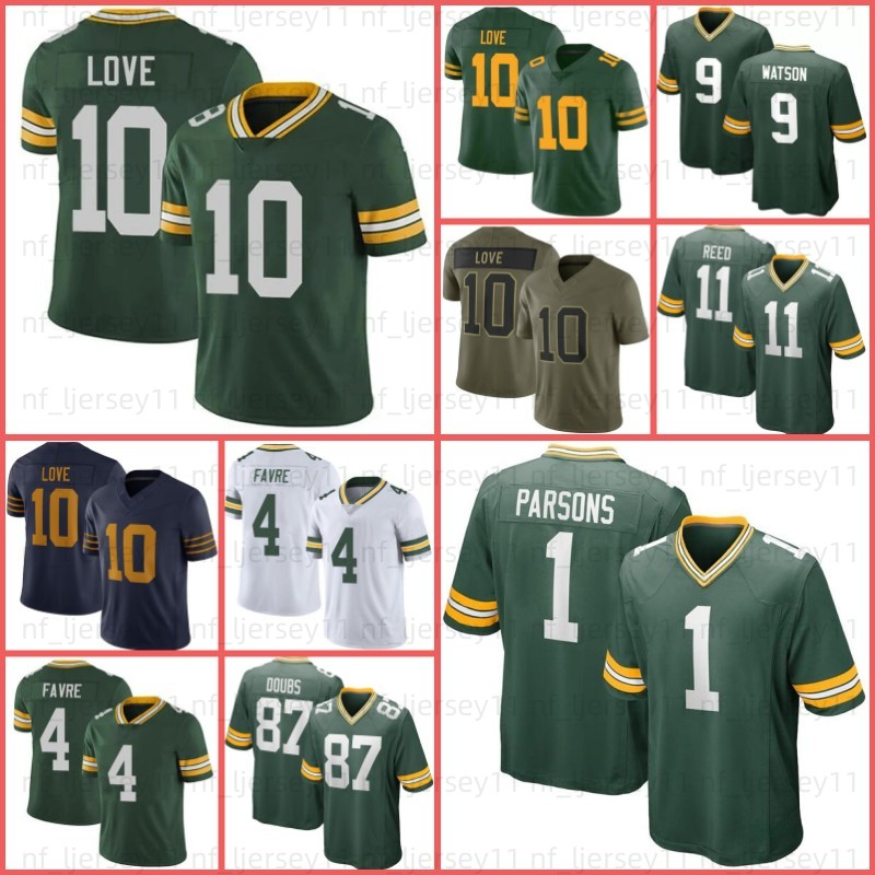 Matthew Golden Josh Jacobs Love Football Jersey Micah Parsons Xavier McKinney Romeo Doubs Rashan Gary Luke Musgrave Lukas Van Ness Tucker Kraft Edgerrin Cooper