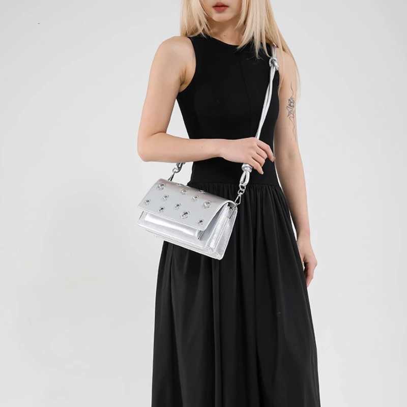 Riveted Minimalist Crossbody Bags for Women Shoulder Bags Purse and Handbags Designer Bags Dinner Bag Bolsos MujerT251007