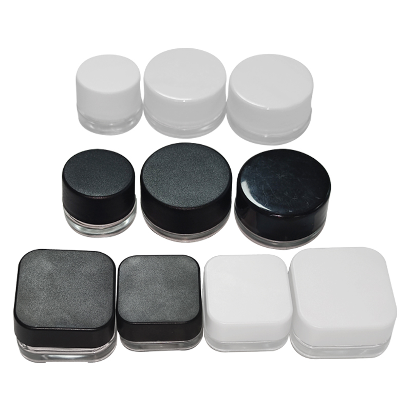 CN Glass Jars Food Grape Child Proof Custom Size Storage Container Black White Lid Wholesale Low MOQ Screw Clear Jar Packaging