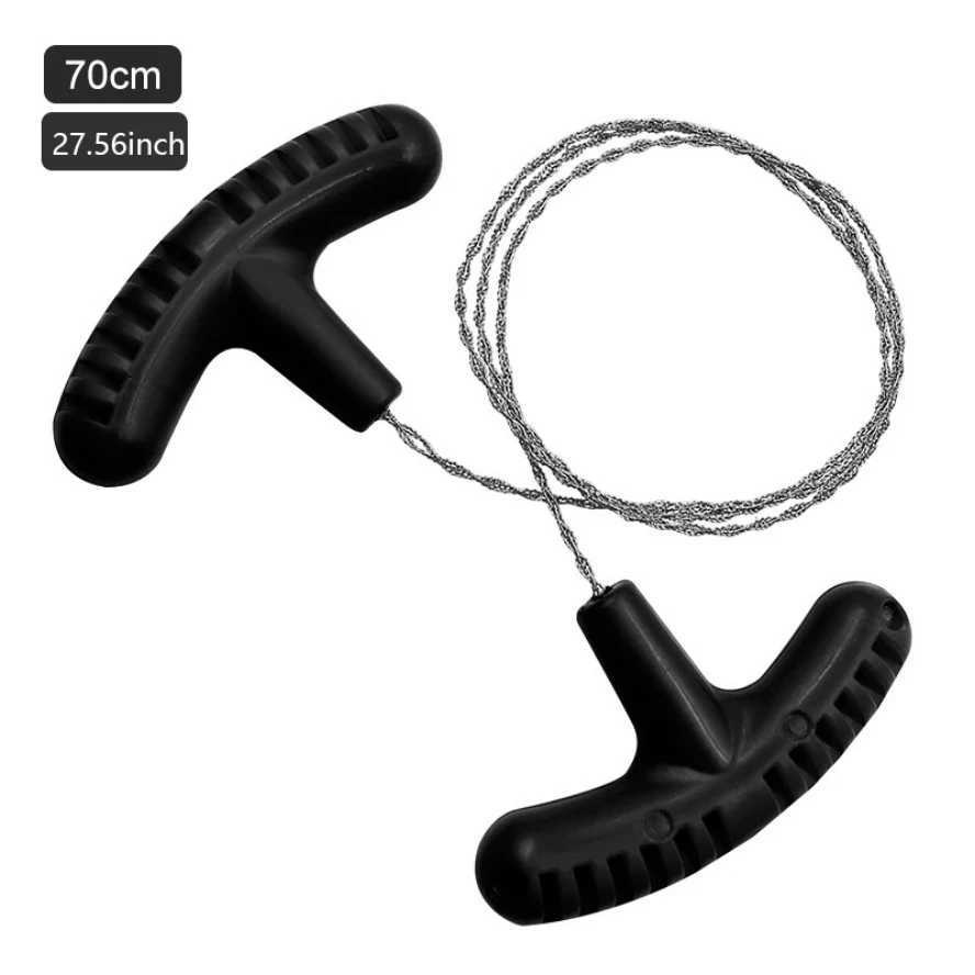Outdoor Camping Hiking hand rope saw Portable Stainless Steel Wire Saw with Finger Handle Survive Tool camping accsesorios J251121