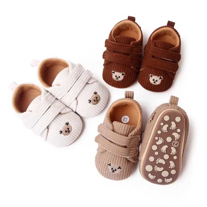 Cartoon Bear Shoes Casual Anti Drop Baby Shoes Soft Sole Baby Girls Boys Walking Shoes Infant Toddler First Walkers C251008