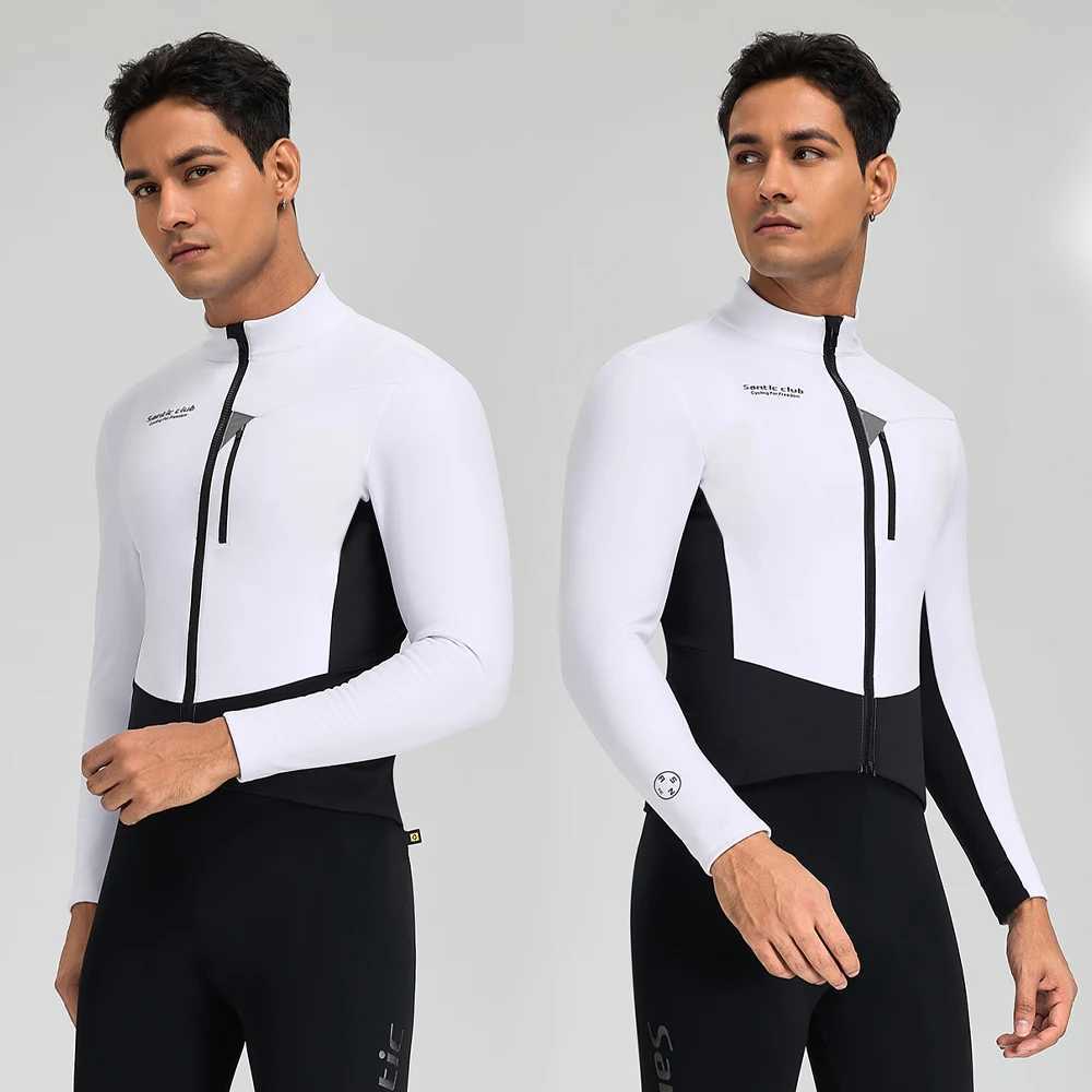 Santic Cycling Jackets AutumnWinter Warm Cycling Jackets 2025 New Road Bike Windproof and Waterproof Cycling Coat TM25C01188 J251008