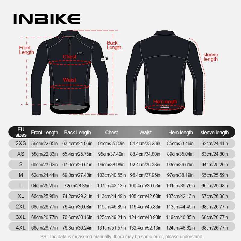 INBIKE 2023 Womens Long Sleeve Cycling Jersey Winter Warm Fleece Windproof Cycling Jacket Soft Shell Windproof Cycling Equipmen J251008