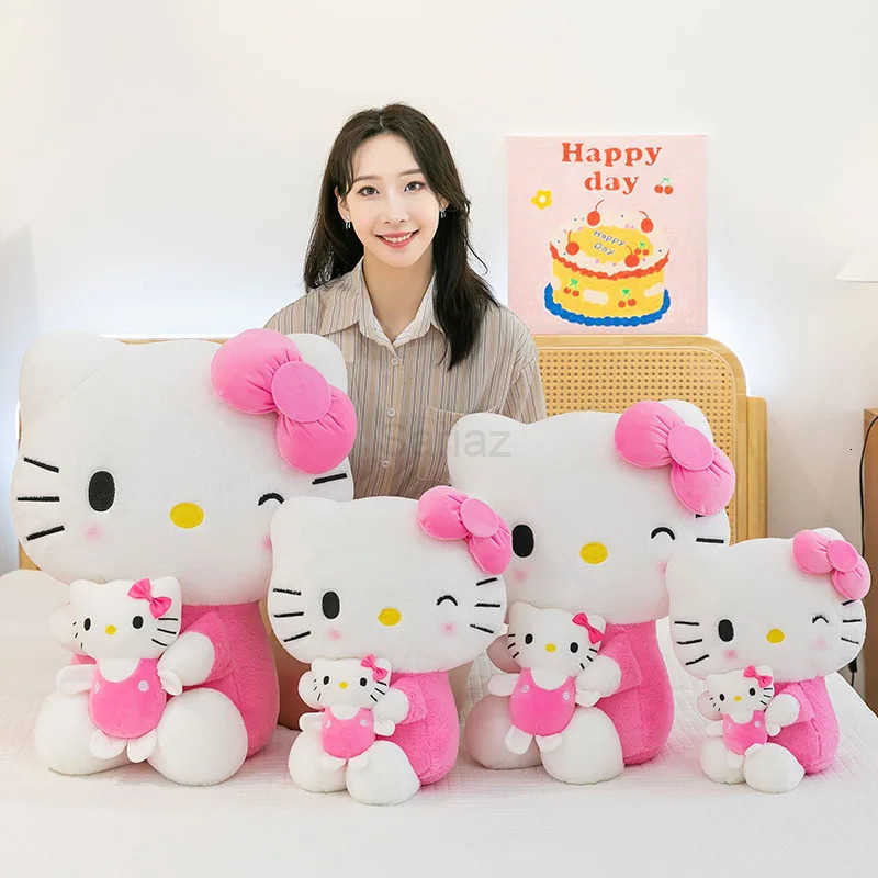 Sanrio 70cm Cartoon Hello Kitty Plush Toy Kawaii Big Size KT Cat Plushies Soft Stuffed Doll Cute Girl Sleeping Pillow Kids Gift H251122