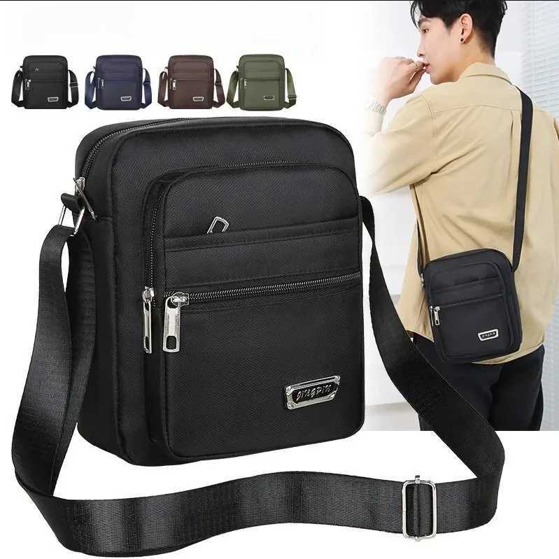Waterproof Men Crossbody Bags Male Nylon Shoulder Bags Boy Messenger Bag Man Handbags For Travel Casual Large Satchel Grey BagsT251007