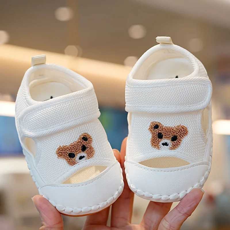 Cute Bear Soft Sole Comfortable Baby Sandals with Headband Anti Kick First Step Shoes Sandal 018 Months Baby Bed Shoes C251008