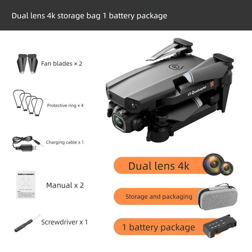 Foldable Drone LSRC XT Mini Altitude Hold Four Axis Dual Lens Remote Control Toy Airplane