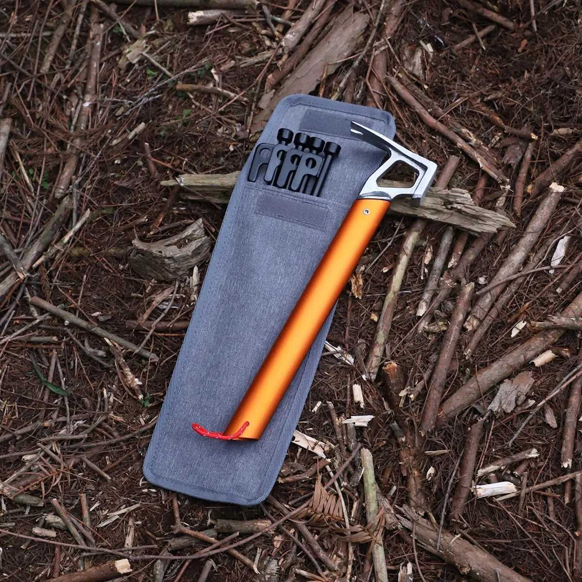 Outdoor Aluminum Hammer Ultralight Portable with Stake Puller Outdoor Camping Hammer Tent Household Nail Pulling Hammer J251121