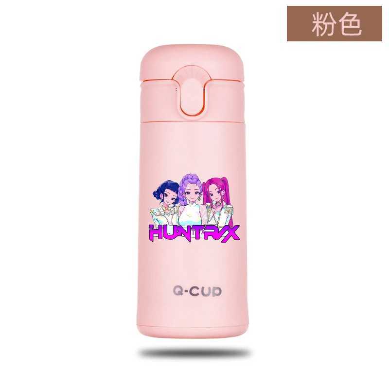 450ml Kpop Demon Hunters Glass Bottle for Boys Girls Anime Cartoon Fashion Cups Students Portable Simple Sports Water Cup Gifts C251008