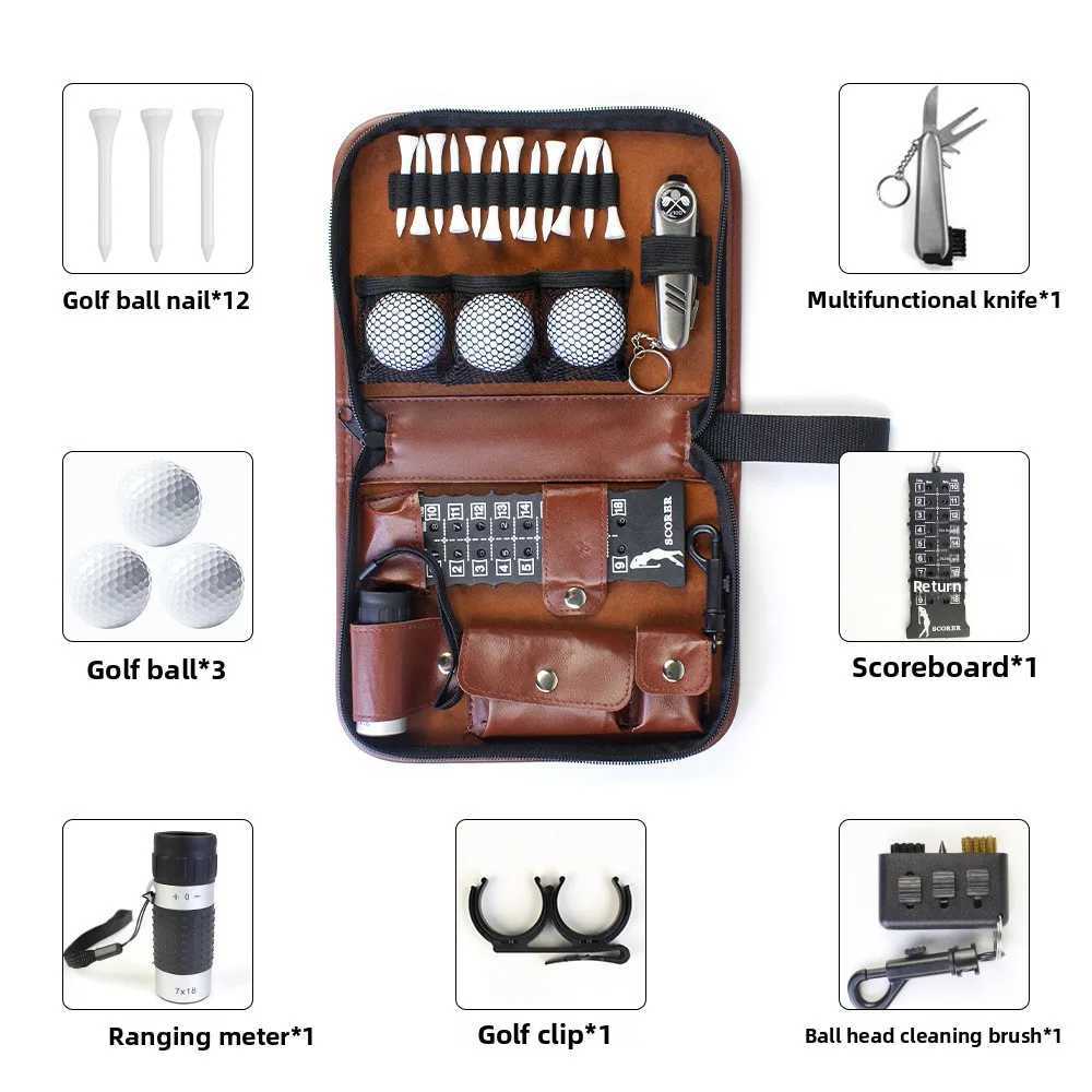 Golf Large Capacity Storage Leather Bag Convenient To Carry Multifunctional Large Capacity Tool Kit Golf Accessories Bag J251008