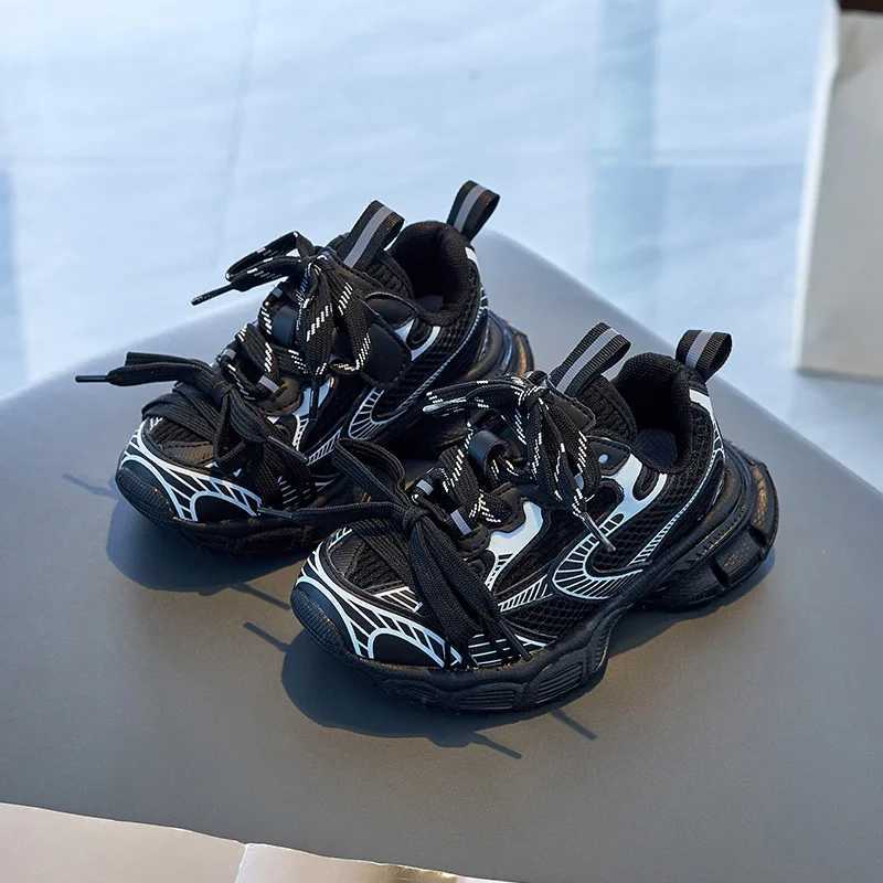 Luxury Premium Kid-Friendly Running Shoes: Breathable Design + Reinforced Soles | Trendy Black Colorway