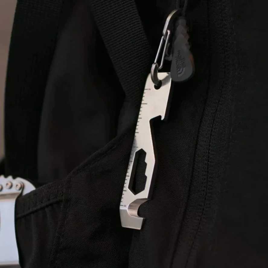 10 in 1 EDC Pocket Survival Tool camping equipment Bottle Opener Ruler Key chain Outdoor Tools for Hiking camping accsesorios J251121