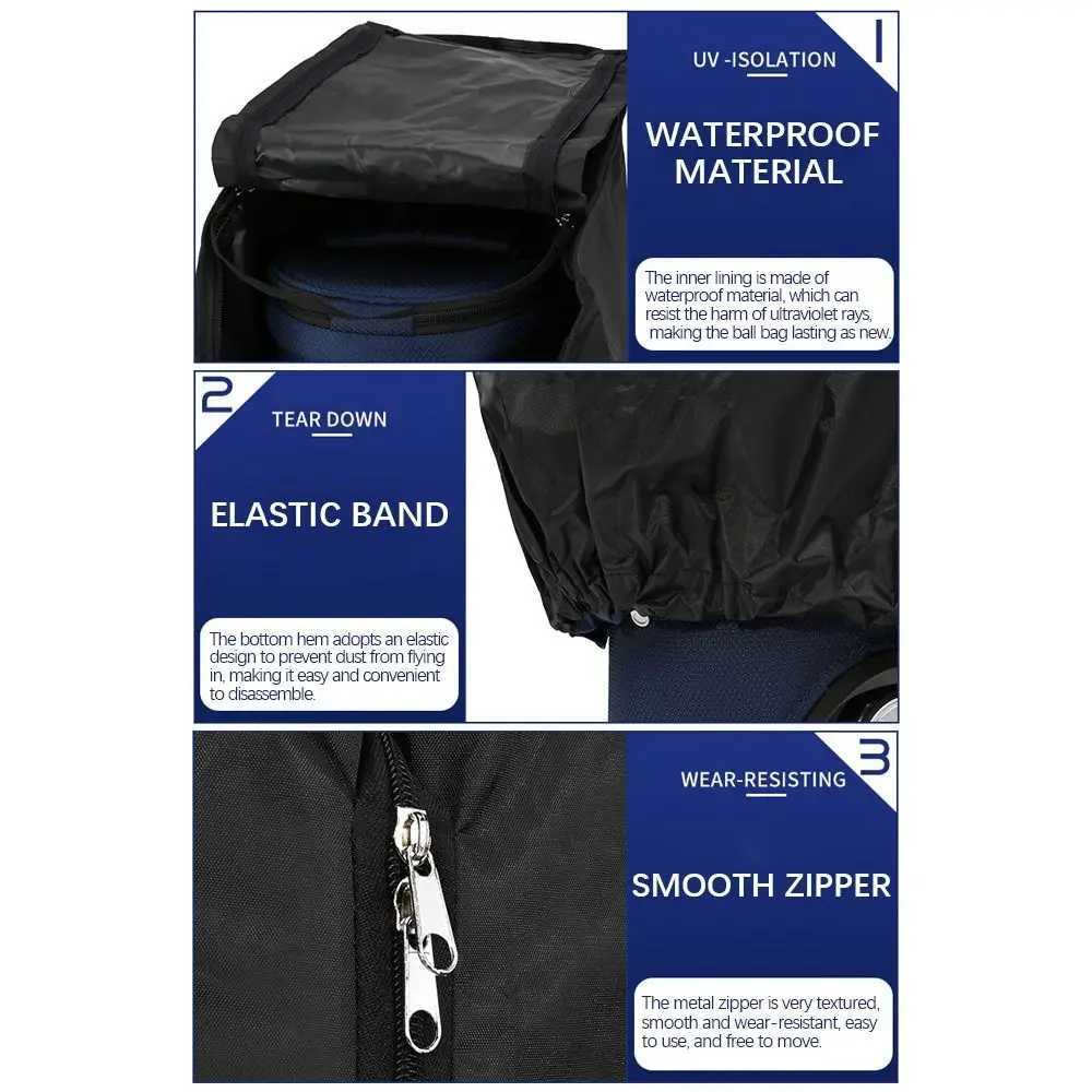 Dustproof Golf Bag Protective Case Waterproof Sun Protection Golf Rain Cover with Elastic Band Durable Golf Cart Bag Cover J251008