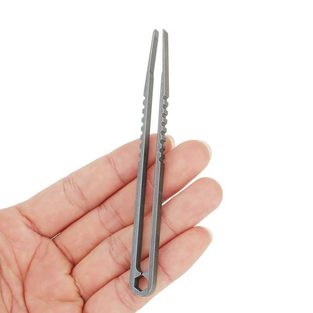 1pc Big Titanium Tweezer Titanium Alloy Clip Portable Nipper EDC Outdoor Tool J251121