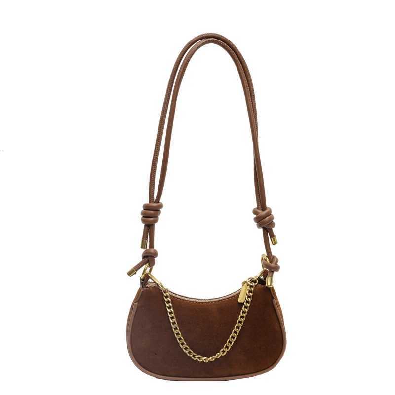 Designer Suede Chain Handbags For Wen Vintage Casual Versatile Zipper e Shoder Bag Autumn Winter Fem Cmuting Crossbody Bags1 Y251120