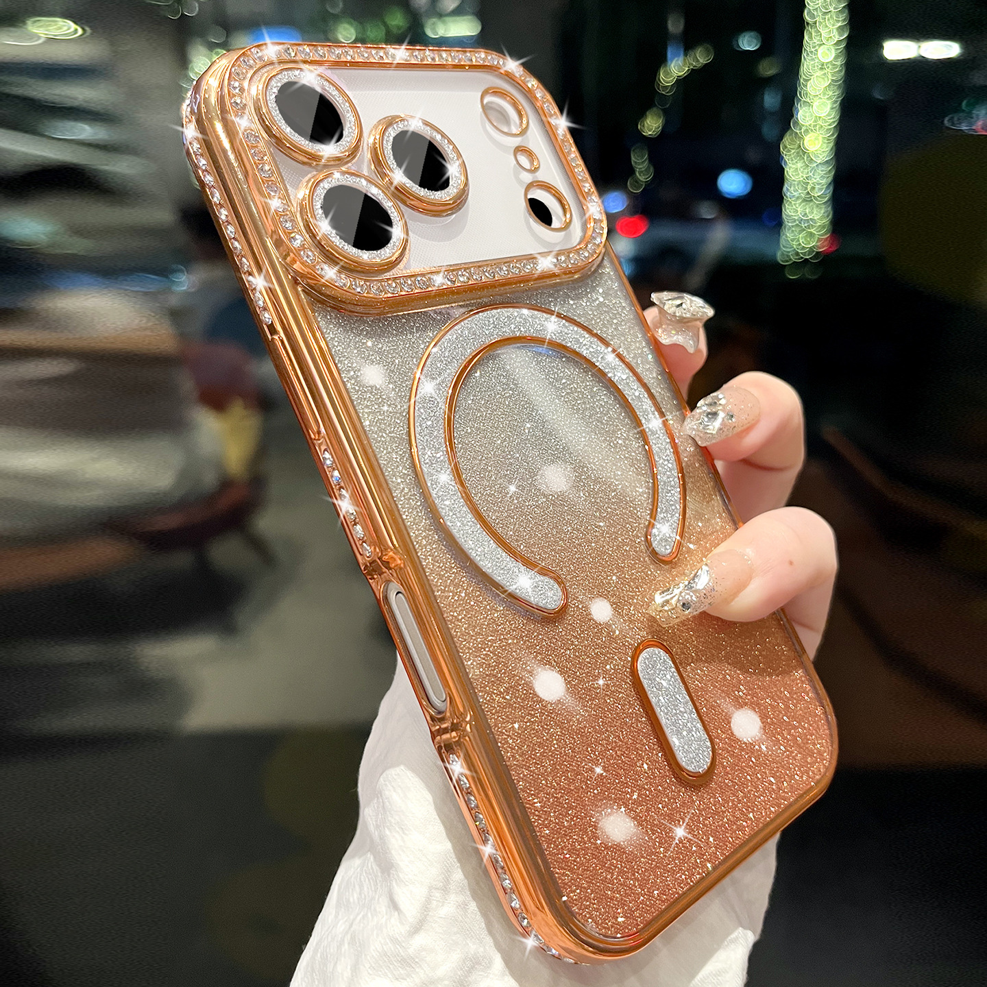 Diamond Glitter Case Soft TPU Bling Bling Phone Cover for iPhone 17 PRO MAX 16 PRO Ladies shiny protective case