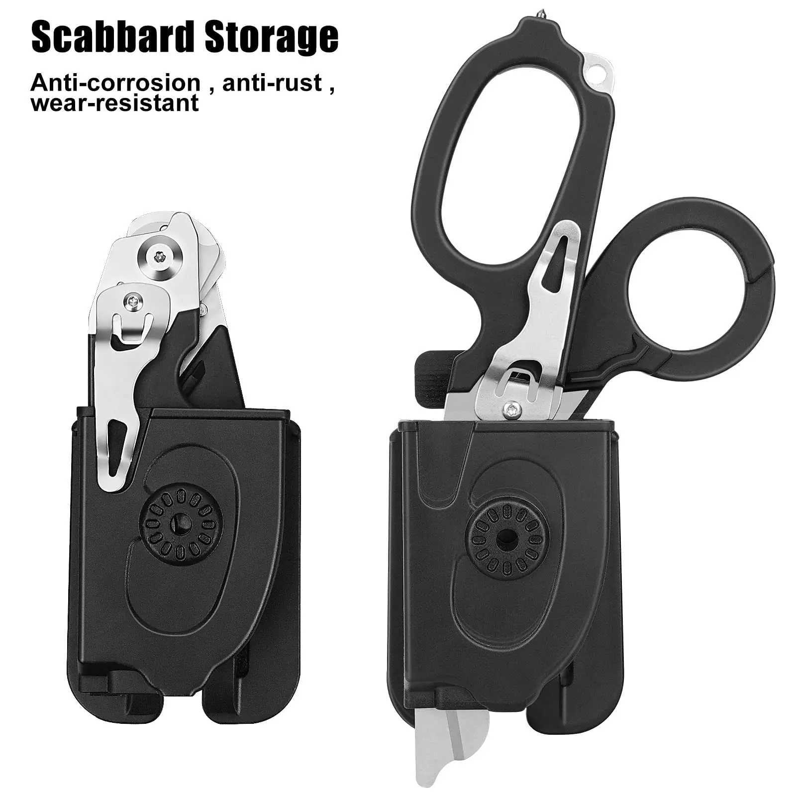 EMergency Medical Trauma Scissors Outdoor CamPING Scissors StainLEss Steel Multifunctional Folding Tactical Scissors J251008