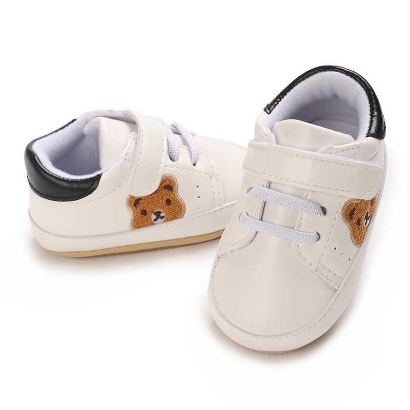 018M Baby Shoes Cute Bear Sneaker Spring and Autumn Style High Quality PU and TPR Sole Antislip 0918 Month Toddler Walking C251008
