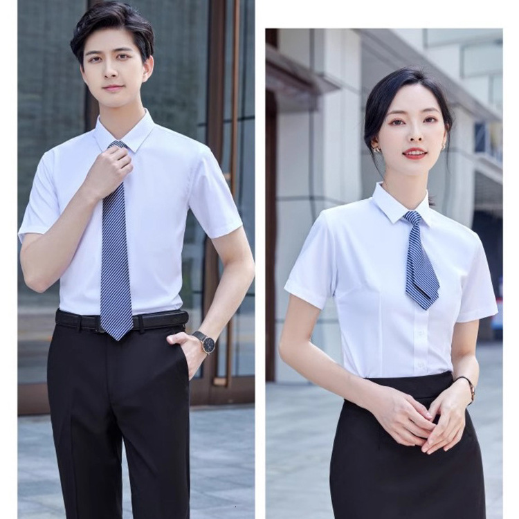 Custom Bamboo Polo Fiber Shirt Men's Formal Slim Fit Non-iron Workwear Business Shirt Short Designer Hoodie Designer Shirt Sleeve Custom Workwear