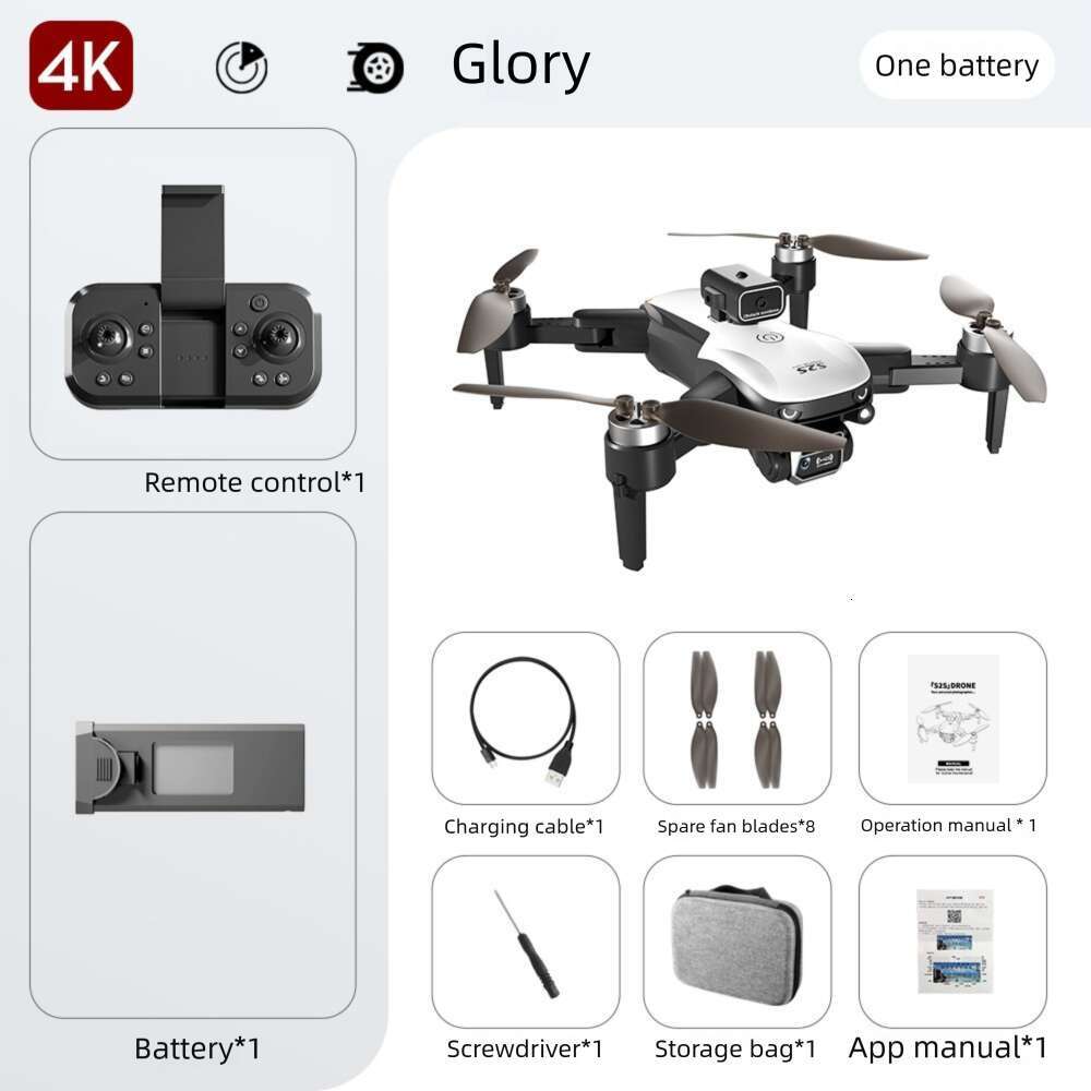 Brushless Drone S Ultra Long Battery Life Four Axis Flying Aerial Photography Remote Control Aircraft Optical Flow Dual Lens Positioning