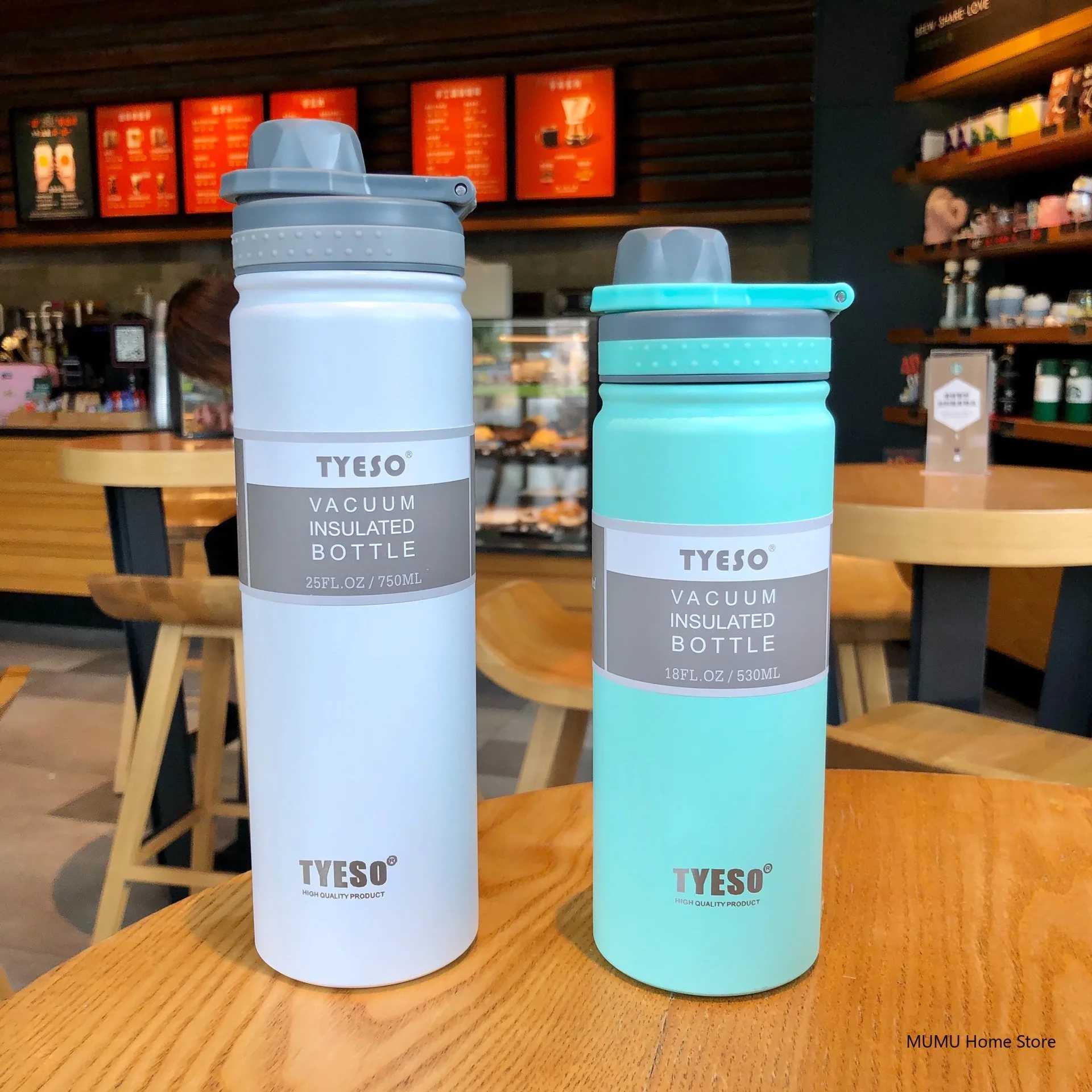 Tyeso 530750ML Thermos Bottle Stainless Steel Vacuum Flask Travel Cup Insulated Water Bottle Sport Thermal Mug Hot Cold Mug C251008