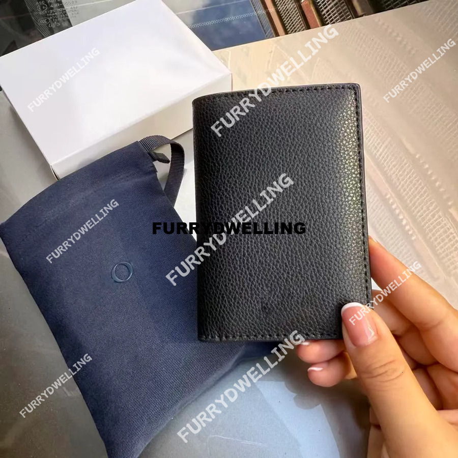 Wholesale Bussiness Card Flies Fashion Bill-Fold Dwe74 Blue Leather Wallet Gift.Vip Passport Holder Dust Bag And Box
