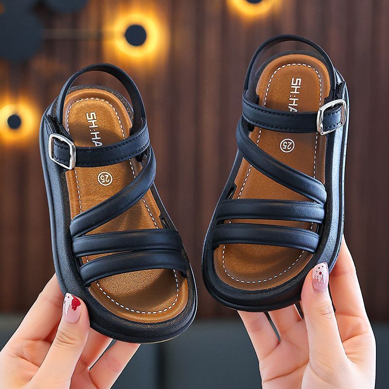 Baby Girls Sandals Summer Casual Toddlers Sandals Girls Flat Shoes Fashion Happysteps Casual Non Slip Kids Sandals Youth Beach Shoes Size 21 - 35 Size