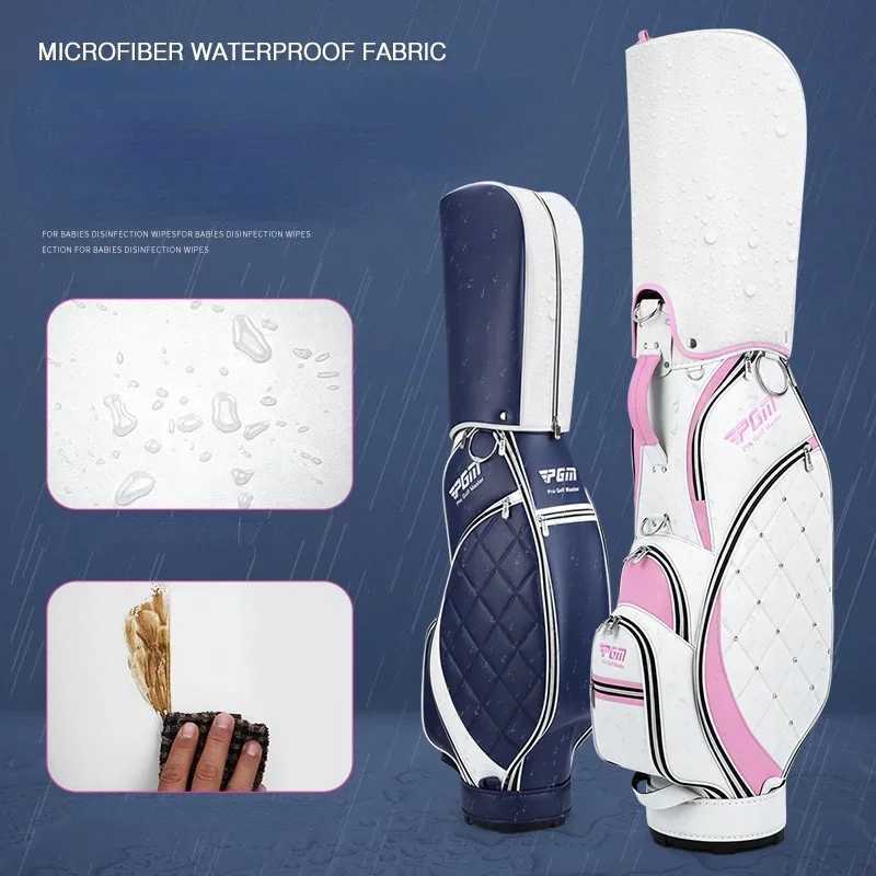 PGM Women Golf Bag High Quality Light TPU Golf Clubs Bag 2 Colors In Choice Waterproof Cloth Ball Bag GOLF Wear Resistant QB103 J251008