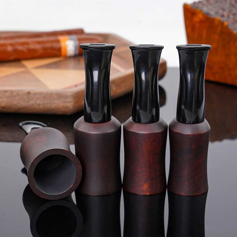 Ebony Wood Cigar Mouthpiece Holder Tip Filter Wooden Cigar Holder Mouthpiece Filter Tip Cigar Tip Filter Holder Mouthpiece Y251008