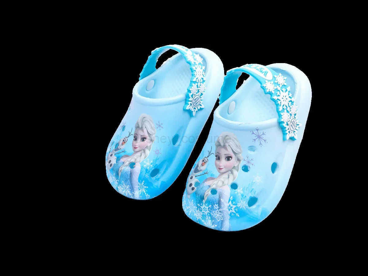 Disney Princess frozen EVA summer bath nonslip childrens slippers Girls indoor cartoon cute Baotou flipflops slippers H251008