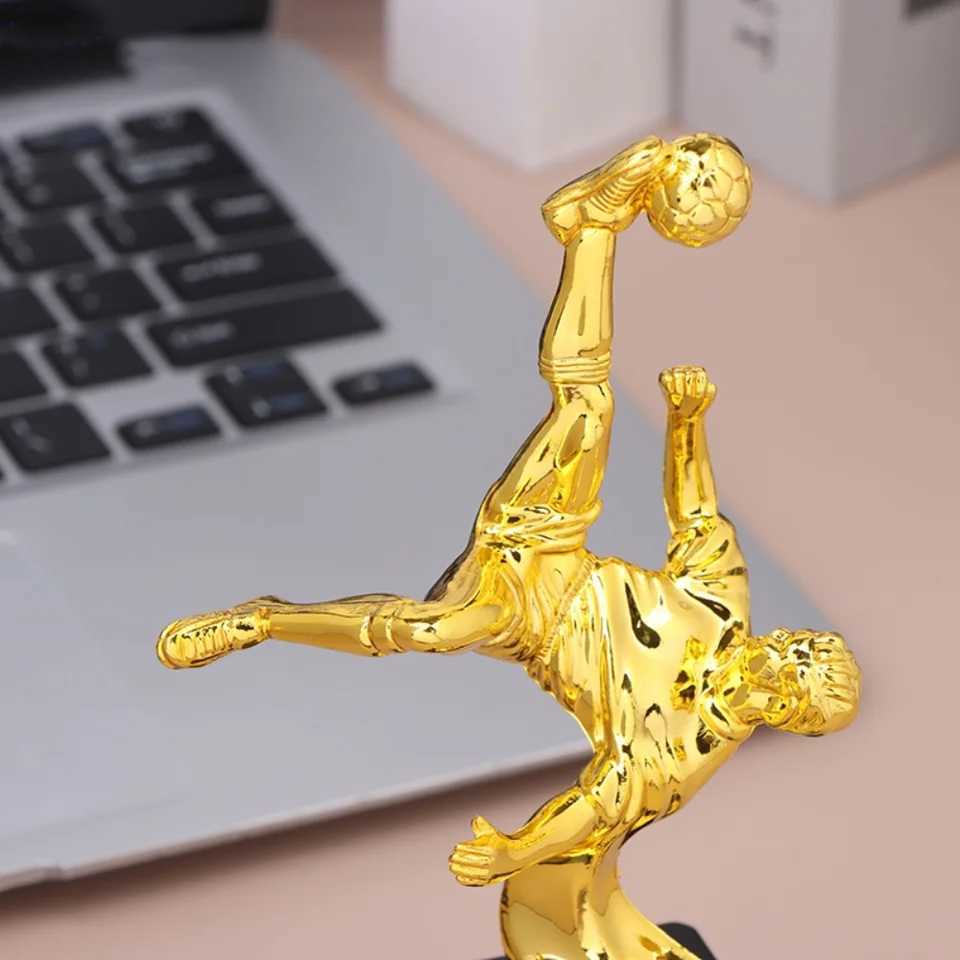 Childrens Gold Trophy Awards Plastic Model Football Winner Award Trophy Toy Cpetition Soccer School Rewarding Supply Y251008