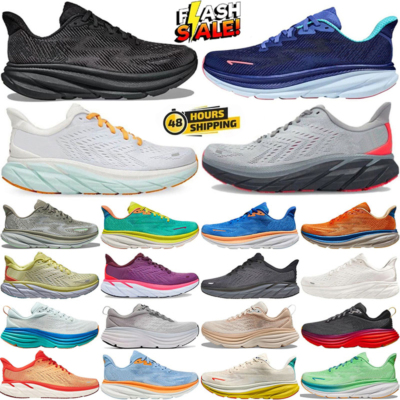 Designer Clifton 9 Bondi 8 Men Women Running Shoes Pink Triple Black White Blue Grey Purple Orange Bondi 8 Outdoor Trainers Sneakers EUR 36-47