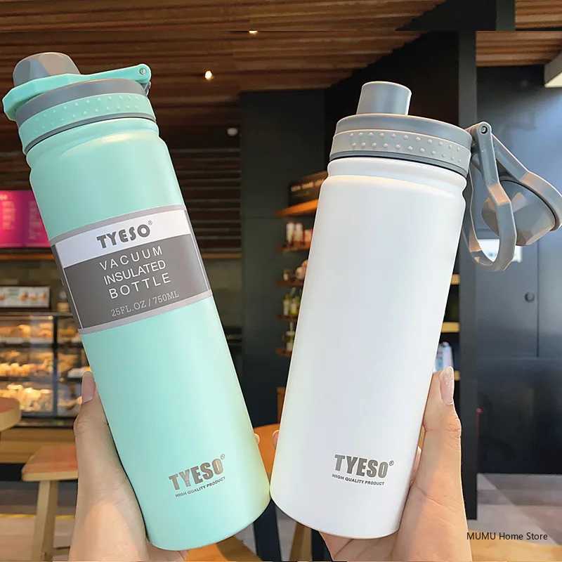 Tyeso 530750ML Thermos Bottle Stainless Steel Vacuum Flask Travel Cup Insulated Water Bottle Sport Thermal Mug Hot Cold Mug C251008