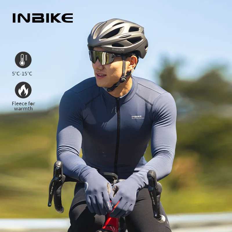 INBIKE Winter Men Cycling Jersey Long Sleeve MTB Bicycle Clothing Fleece Warm Uniformes De Ciclismo Para Hombre J251008