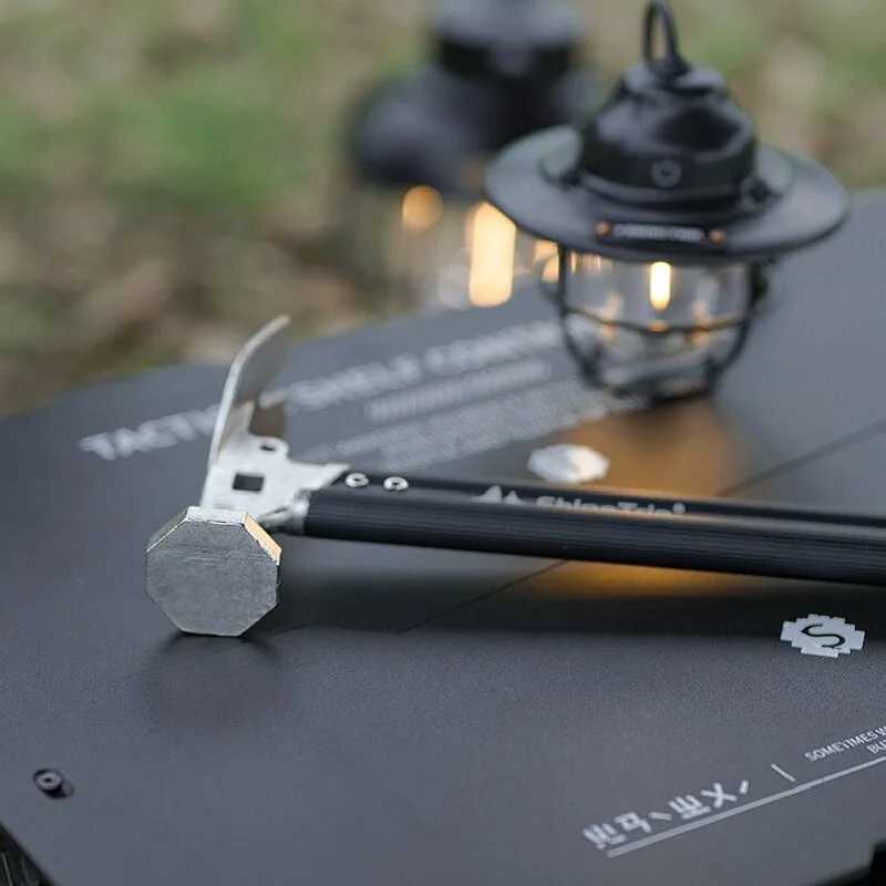 Shine Trip Outdoor Tent Nail Hammer Stainless Steel Hammer Portable Nail Puller Survival Equipment Camping Hammer J251121