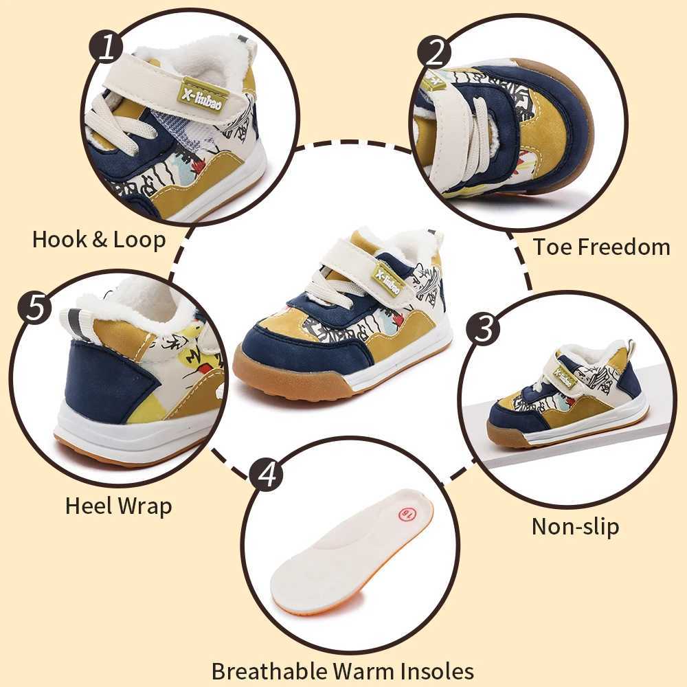 Baby Boys Girls Fleecelined Warm Casual Shoes Nonslip Comfortable Walking Shoes C251008