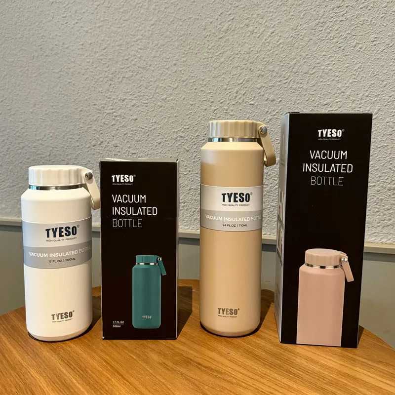 Tyeso Large Capacity Insulated EasyPull Cup Sport Water Bottle for Men and Women with Handle Portable Travel Mug Hydration C251008