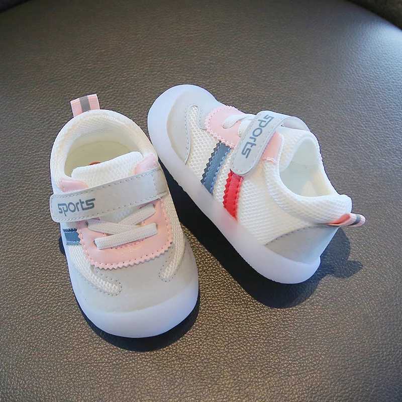 Boys Girls Breathable Double Layer Mesh Comfortable Rubber Soft Sole Baby Walking Shoes C251008