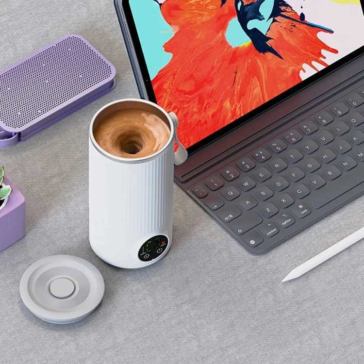 Wireless Milk Warmer Heating Mixing Cup For Coffee Cereal 3000mAh Bottle C251008