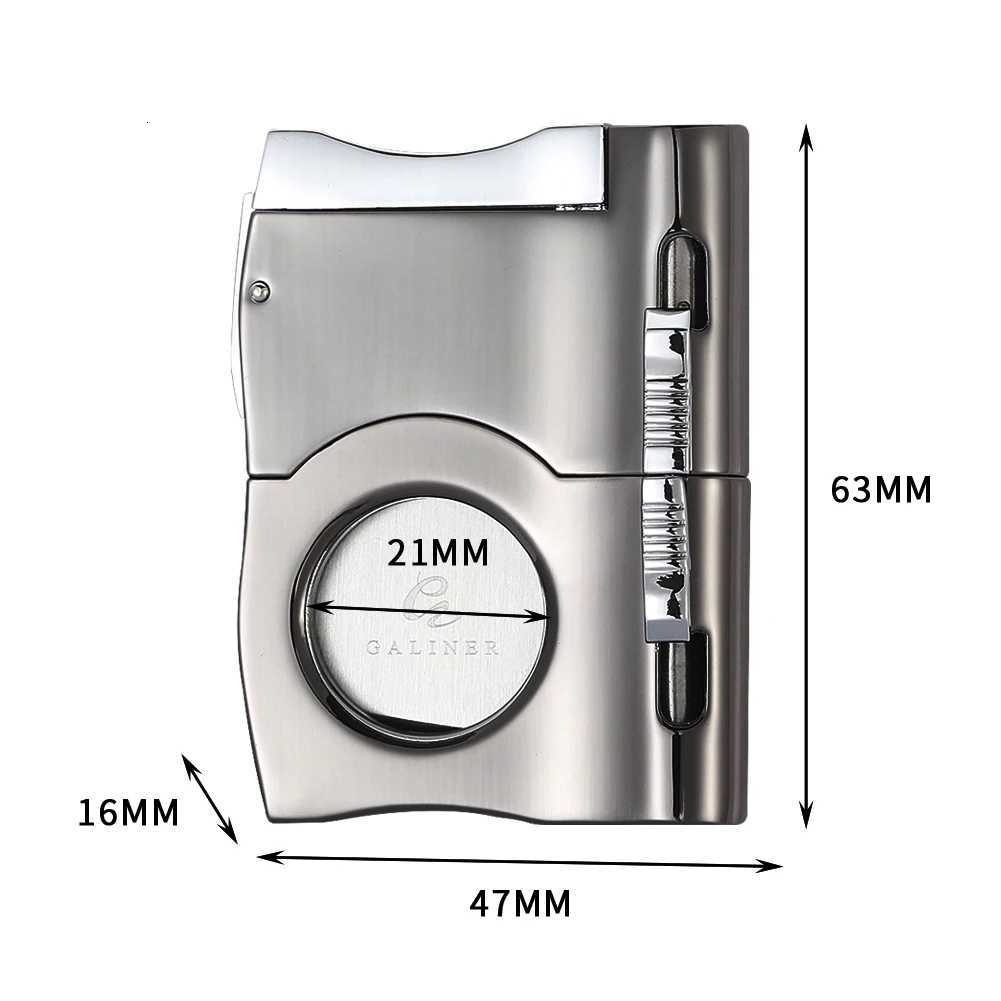 GNER Cigar Cutter Guillotine With Cigar Punch Hole Drill Opener Stainless Steel Tabacco Cutting Cigar Accessories Tool Y251008
