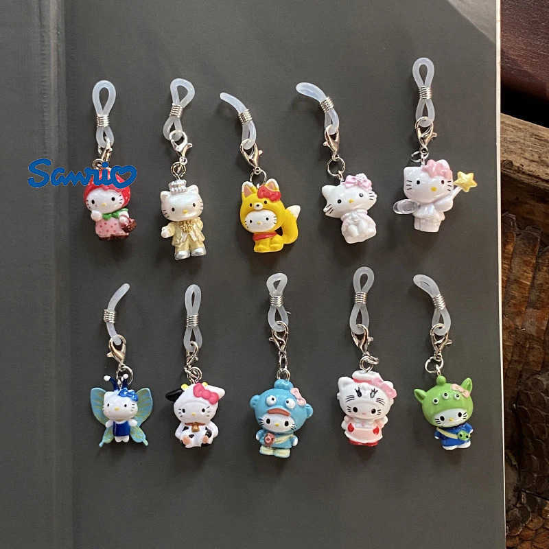 Sanrio Hello Kitty Umbrella Pendant KT Cat New Cute Cartoon Creative Key Chain Resin Pendant Gifts L251008