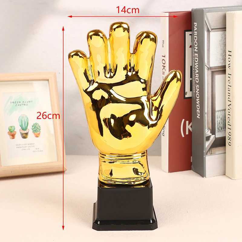 1XGolden Gloves Football Trophy Winner Gold Trophys Goalkeeper Gamesoccer Cpetition Adt Glove School Kids Awardtrophies Cup Y251008